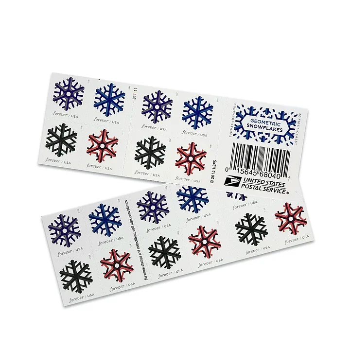 2015 Geometric Snowflake stamps | Tool Stamps US Postage Stamps